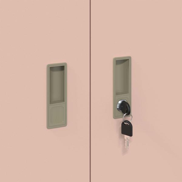 Aufbewahrungsschrank Rosa 90 x 40 x 70 cm Kaltgewalzter Stahl