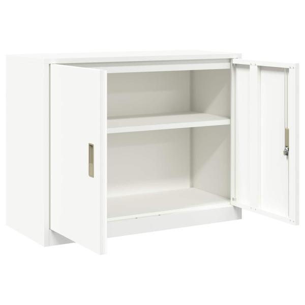 Aufbewahrungsschrank Weiß 90 x 40 x 70 cm Stahl