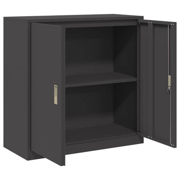 Aufbewahrungsschrank Schwarz 90 x 40 x 90 cm Stahl