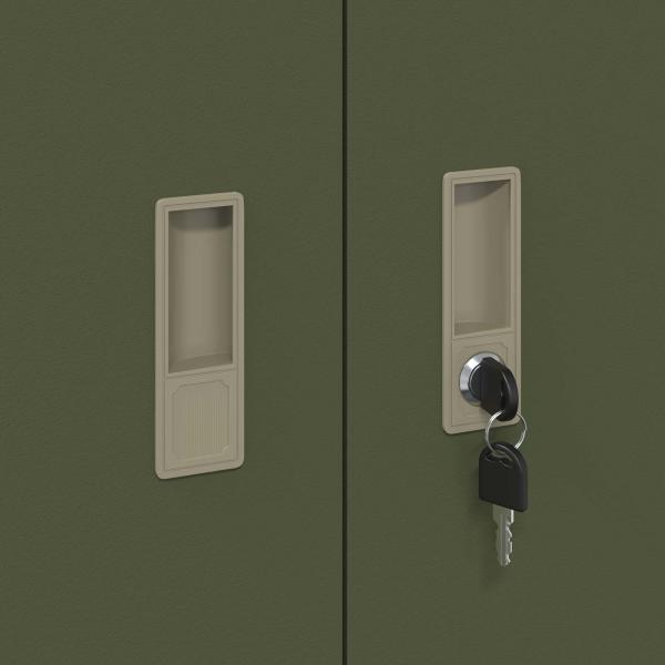 Aufbewahrungsschrank mit Speicher Olive Grün 90 x 40 x 105 cm