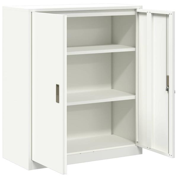 Aufbewahrungsschrank Weiß 90 x 40 x 105 cm Stahl