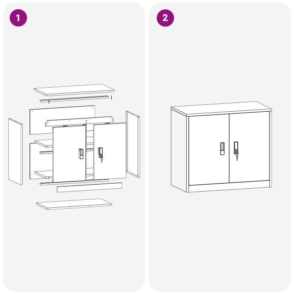 Aufbewahrungsschrank mit Speicher Olive Grün 80 x 40 x 70 cm