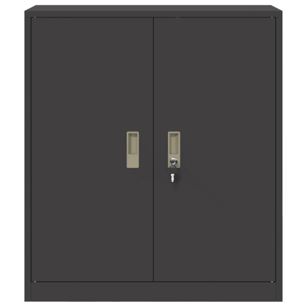 Aufbewahrungsschrank mit Speicher Schwarz 80 x 40 x 90 cm