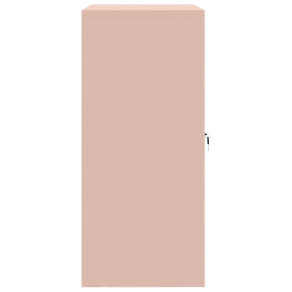 ARDEBO.de - Aufbewahrungsschrank Rosa 80 x 40 x 90 cm Kaltgewalzter Stahl