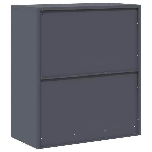 ARDEBO.de - Aufbewahrungsschrank mit Speicher Anthrazit 80 x 40 x 90 cm