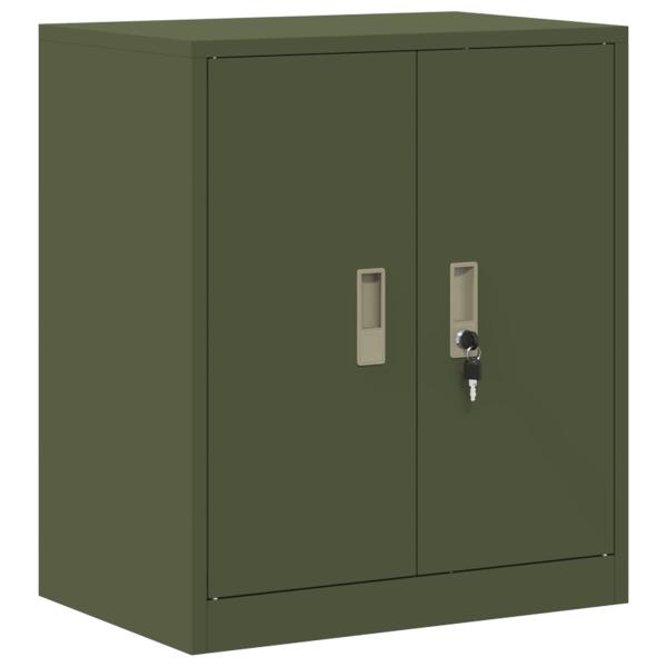 ARDEBO.de - Aufbewahrungsschrank mit Speicher Olive Grün 60 x 40 x 70 cm