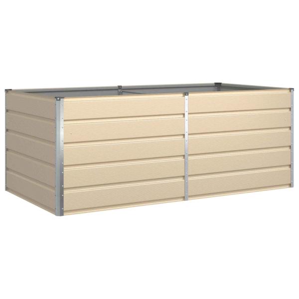 Pflanzkübel Elfenbein 195 x 100 x 45 cm Verzinkter Stahl