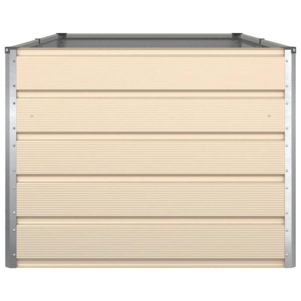 Pflanzkübel Elfenbein 195 x 100 x 45 cm Verzinkter Stahl