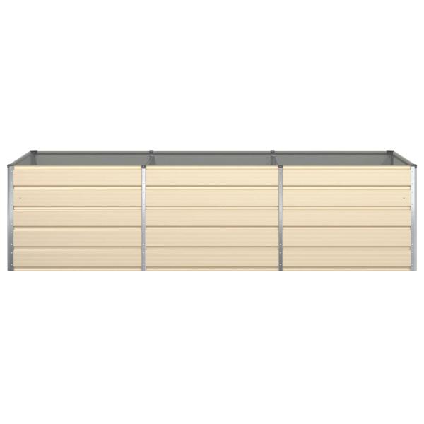 Pflanzkübel Elfenbein 195 x 100 x 45 cm Verzinkter Stahl