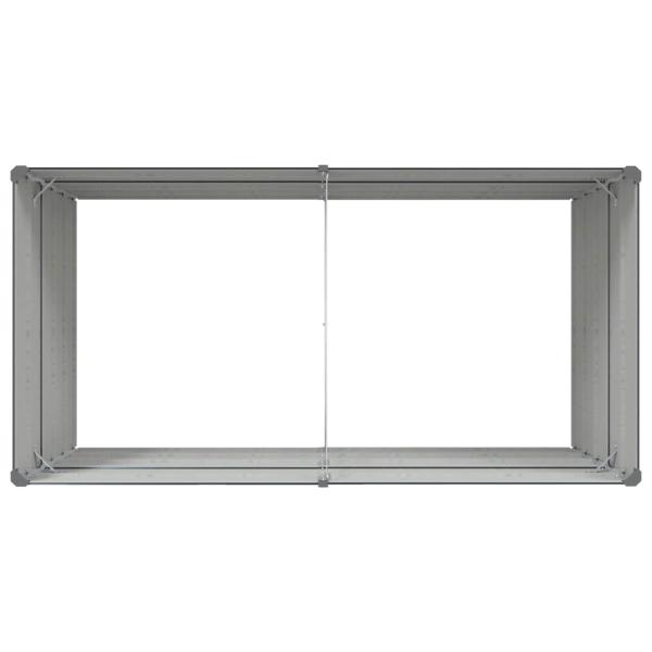 Pflanzkübel Anthrazit 195 x 100 x 45 cm Verzinkter Stahl