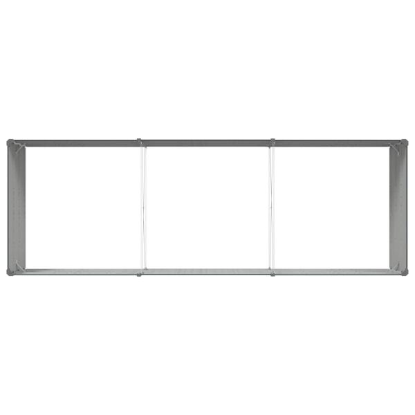 Pflanzkübel Anthrazit 195 x 100 x 45 cm Verzinkter Stahl