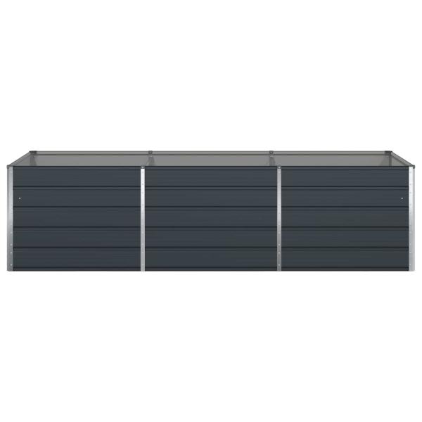 Pflanzkübel Anthrazit 195 x 100 x 45 cm Verzinkter Stahl