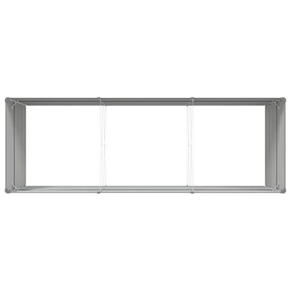 Pflanzkübel Anthrazit 195 x 100 x 45 cm Verzinkter Stahl