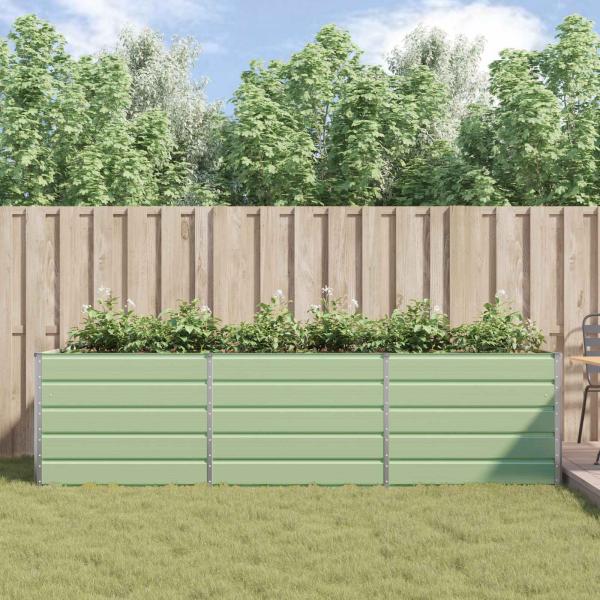 Pflanzkübel Pastellgrün 195 x 100 x 45 cm Verzinkter Stahl