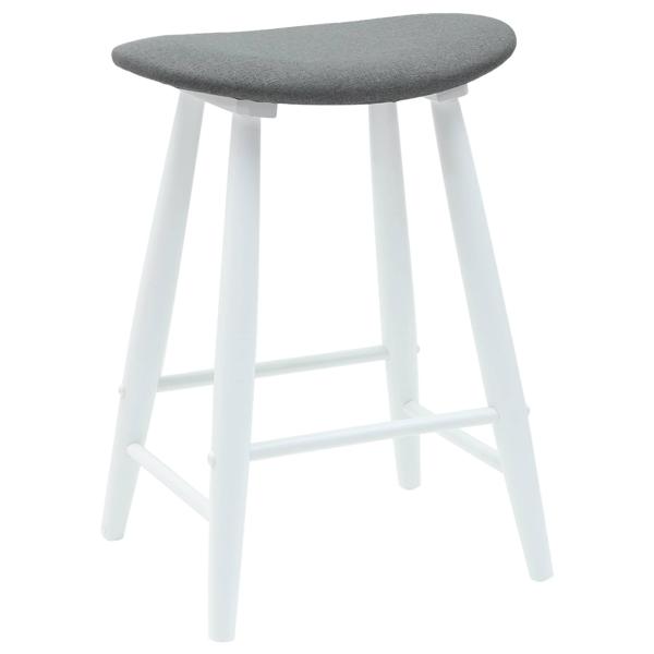 Esszimmerstühle 2 pcs Weiß 46 x 37 x 63 cm Massives Gummiholz