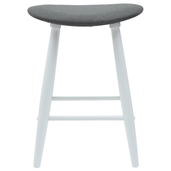 Esszimmerstühle 2 pcs Weiß 46 x 37 x 63 cm Massives Gummiholz