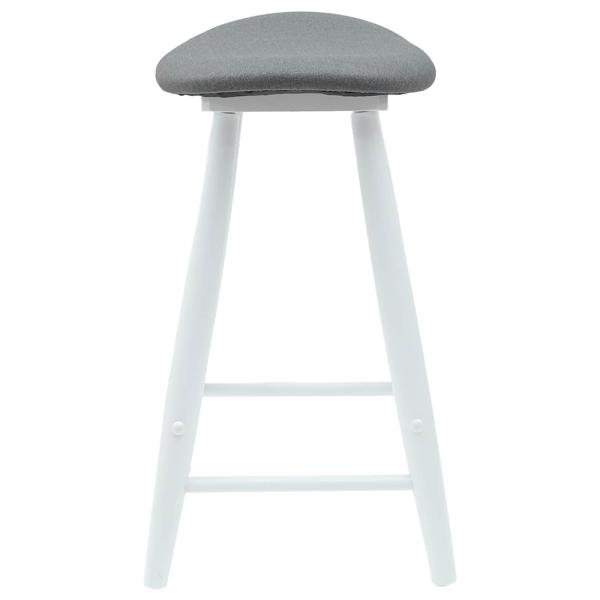 Esszimmerstühle 2 pcs Weiß 46 x 37 x 63 cm Massives Gummiholz