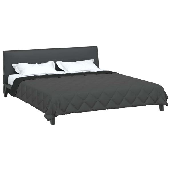 Ganzjahresbettdecke Schwarz und Anthrazit 220 x 240 cm