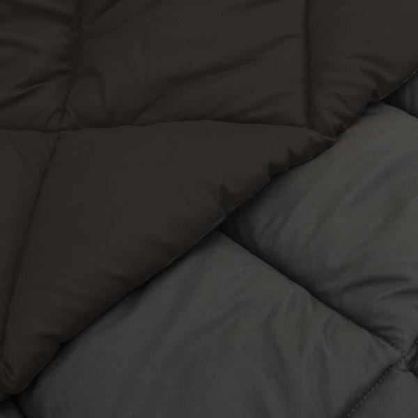 Ganzjahresbettdecke Schwarz und Anthrazit 220 x 240 cm