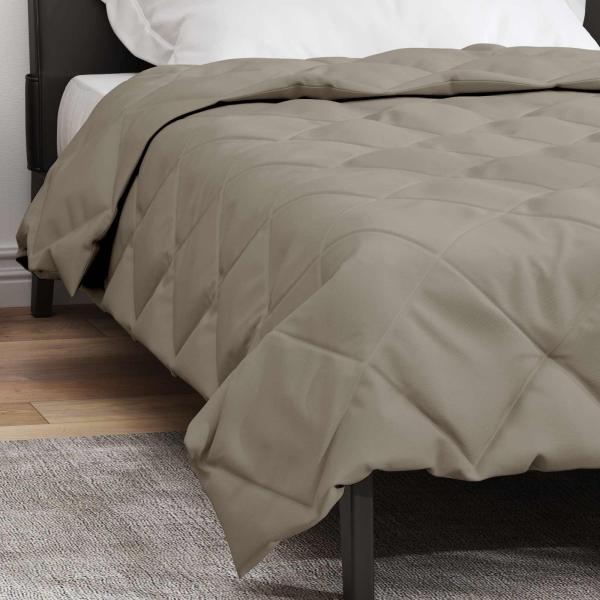 ARDEBO.de - Ganzjahresbettdecke Hellgrau 220 x 140 cm Mikrofaser