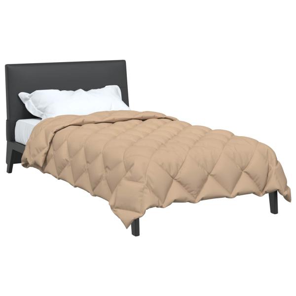 ARDEBO.de - Winterbettdecke Taupe 220 x 140 cm Mikrofaser