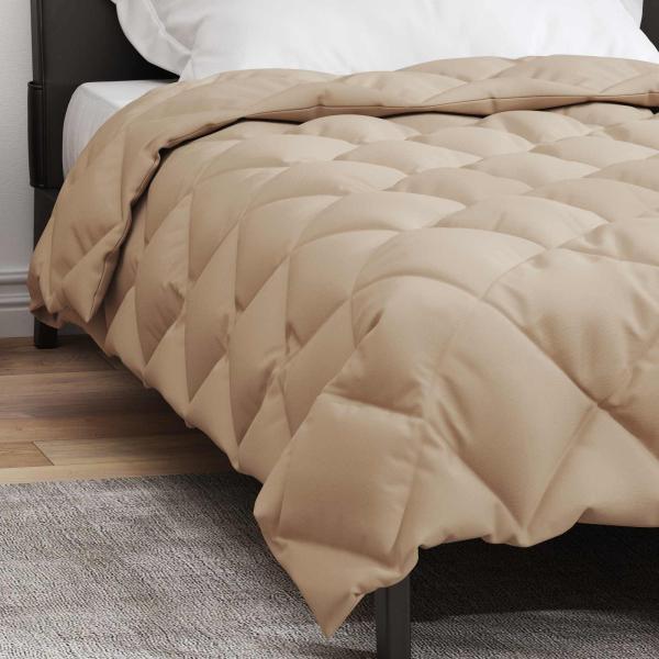 Winterbettdecke Taupe 220 x 140 cm Mikrofaser