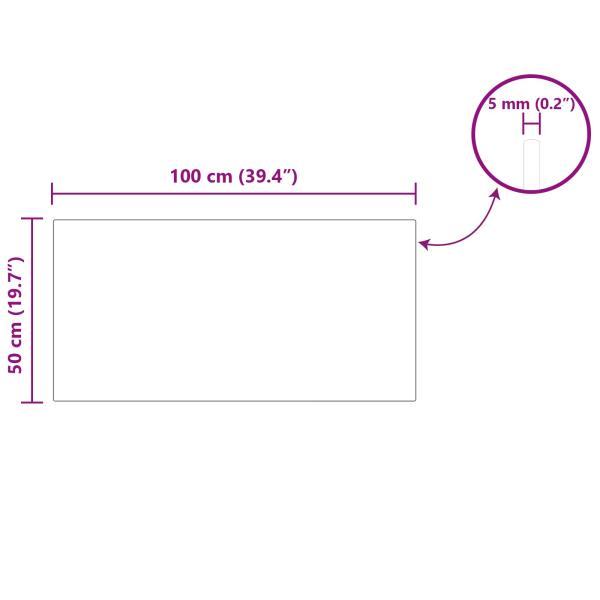 Tischplatte 4 pcs Schwarz Glas