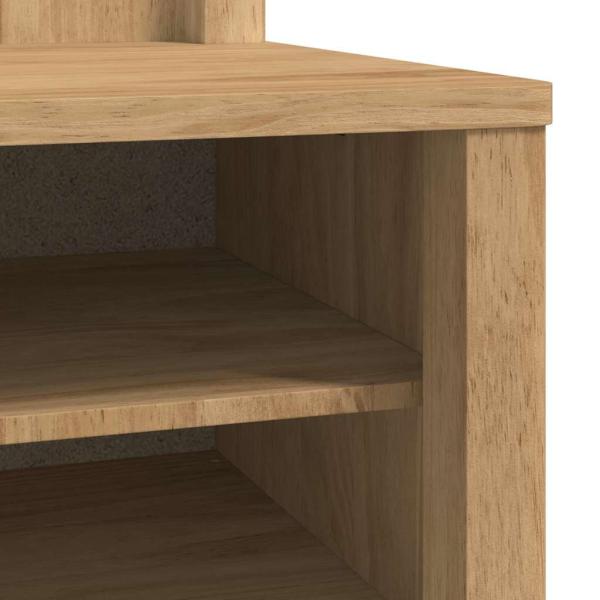 Flurschrank FLORO Wachsbraun 50 x 40 x 158 cm Massivholz Kiefer