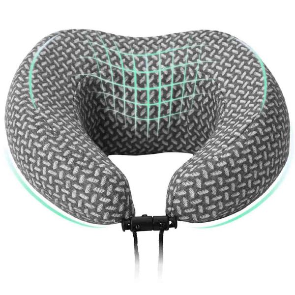 Kopfkissen mit Kissen Grau 30 x 28 x 14 cm Polyester