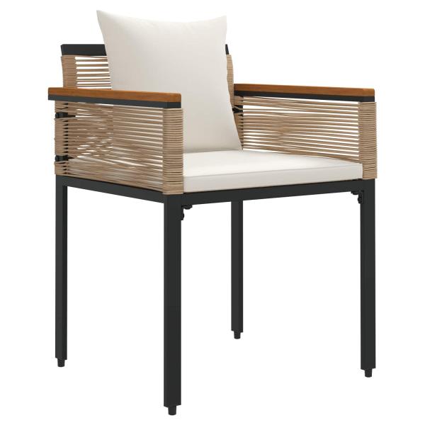 ARDEBO.de - Gartenmöbel Set mit Kissen 4 pcs Beige und Cremeweiß PE-Rattan