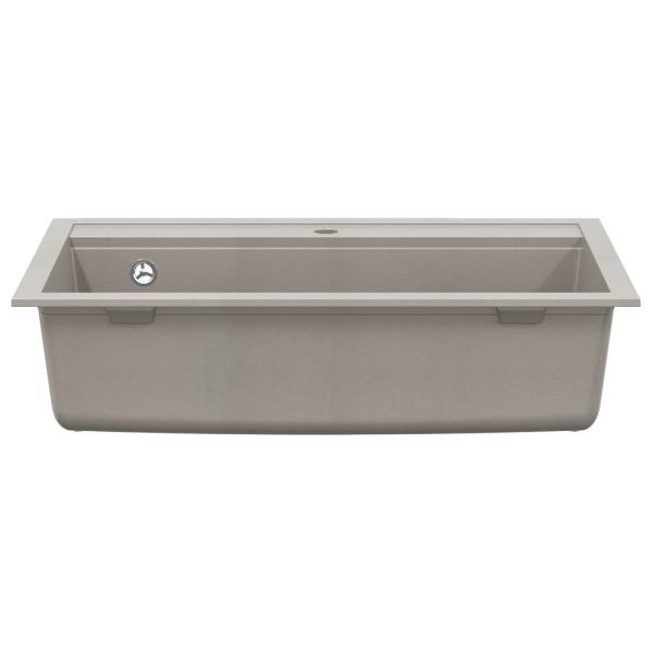 Waschbecken Grau 795 x 505 mm 80% Quarz und 20% Harz