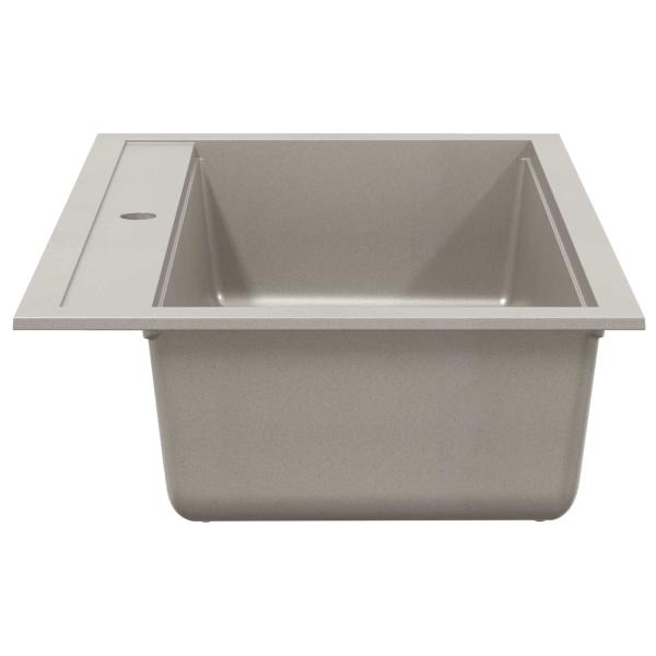 Waschbecken Grau 795 x 505 mm 80% Quarz und 20% Harz