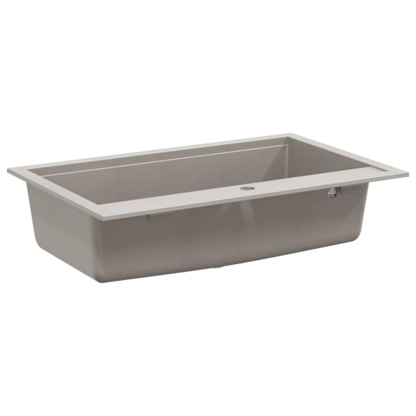 Waschbecken Grau 795 x 505 mm 80% Quarz und 20% Harz