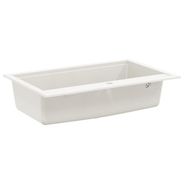 Waschbecken Weiß 795 x 505 mm 80% Quarz und 20% Harz