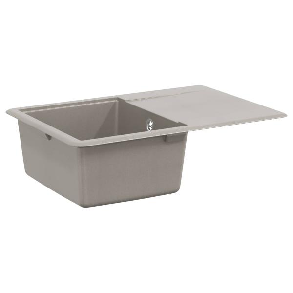 ARDEBO.de - Waschbecken Grau 670 x 460 mm 80% Quarz und 20% Harz