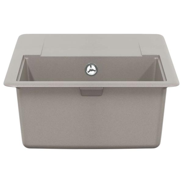 Waschbecken Grau 670 x 460 mm 80% Quarz und 20% Harz