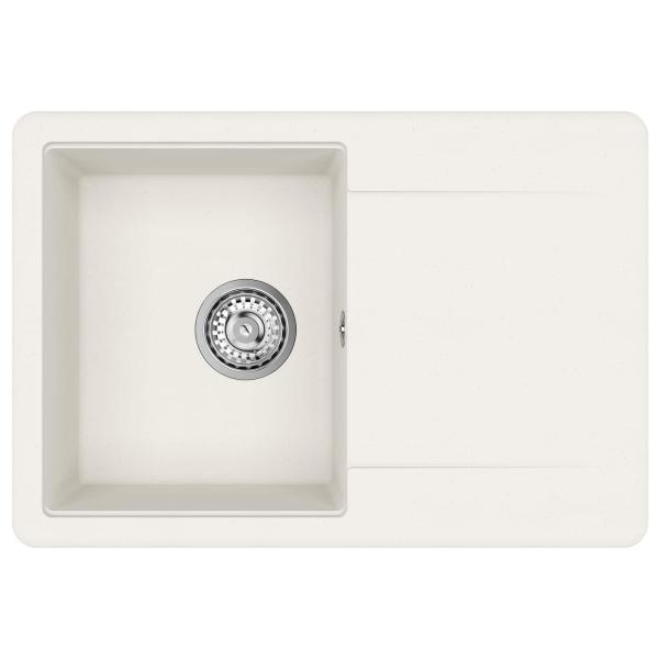 ARDEBO.de - Waschbecken Weiß 670 x 460 mm 80% Quarz und 20% Harz