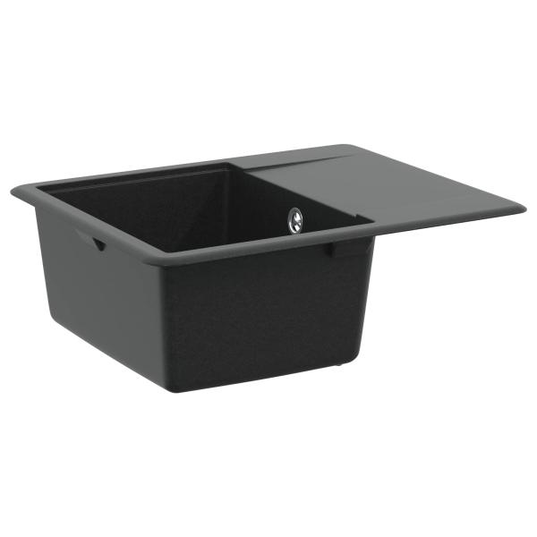 ARDEBO.de - Waschbecken Schwarz 560 x 460 mm 80% Quarz und 20% Harz