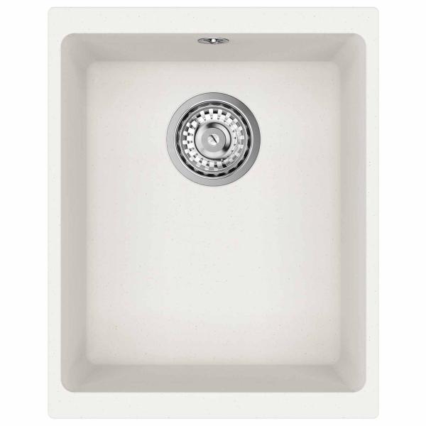 Waschbecken Weiß 370 x 460 mm 80% Quarz und 20% Harz