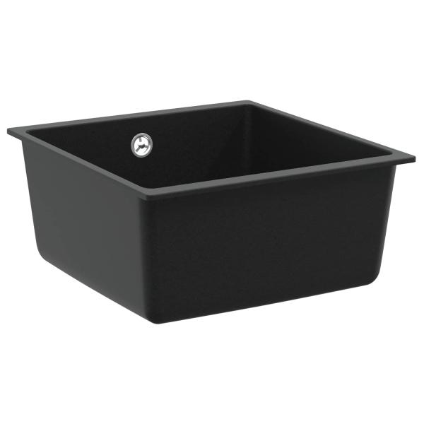 Waschbecken 80% Quarz und 20% Harz 430 x 460 mm Schwarz