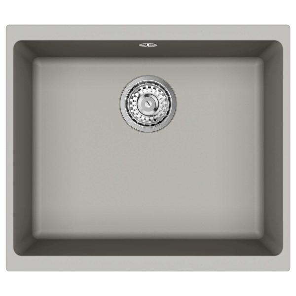 Waschbecken Grau 530 x 460 mm 80% Quarz und 20% Harz