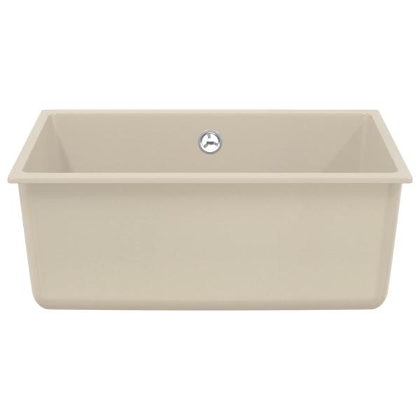 Waschbecken Beige 530 x 460 mm 80% Quarz und 20% Harz