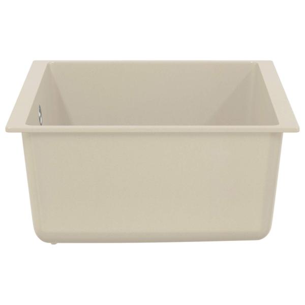 Waschbecken Beige 530 x 460 mm 80% Quarz und 20% Harz