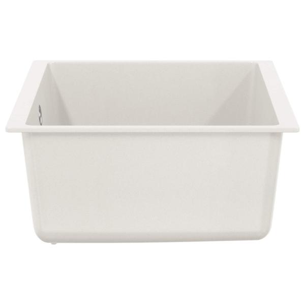 Waschbecken Weiß 530 x 460 mm 80% Quarz und 20% Harz