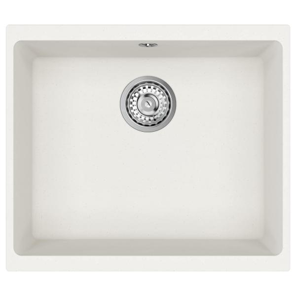 Waschbecken Weiß 530 x 460 mm 80% Quarz und 20% Harz