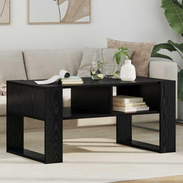 ARDEBO.de - Couchtisch Schwarz Eichen-Optik 92 x 53 x 45 cm Holzwerkstoff