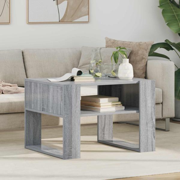 ARDEBO.de - Couchtisch Graues Sonoma 66 x 53 x 45 cm Holzwerkstoff