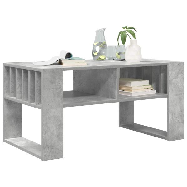 ARDEBO.de - Couchtisch Beton Grau 92 x 49,5 x 45 cm Holzwerkstoff