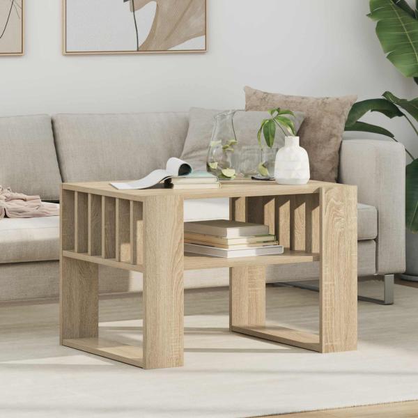 ARDEBO.de - Couchtisch Sonoma-Eiche 66 x 49,5 x 45 cm Holzwerkstoff