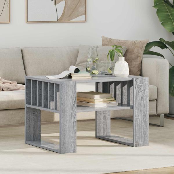 ARDEBO.de - Couchtisch Graues Sonoma 66 x 49,5 x 45 cm Holzwerkstoff